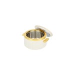 La Mesa matte off white & gold plastic food warmer 1L image number 2