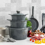 Alberto 7 piece grey ceramic cookware set image number 8