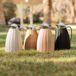 Dallaty Stainless Steel Vacuum Flask Rattan With Design Of Bamboo Grey 1L image number 5