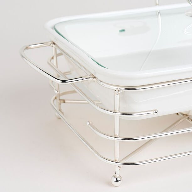 طبق تقديم مع سخّان مستطيل image number 5