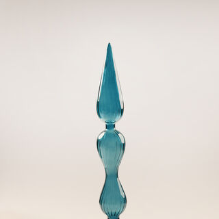 Homez Glass Ramadan Decorative Piece, Blue 10.5*10.5*60.5Cm