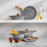 Alberto 7 piece grey granite cookware set image number 8