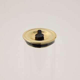 Alberto glass storage jar with gold lid 1500 ml