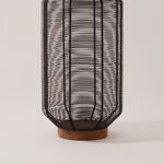 Homez metal and wood cage lantern, black 20*20*37 cm image number 2