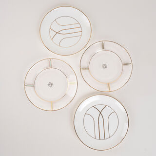 La Mesa 4 pcs white bone porcelain side plate