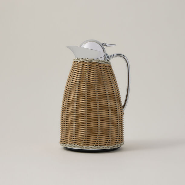 Dallety Steel Vacuum Flask Rattan Design Brown 1L image number 0