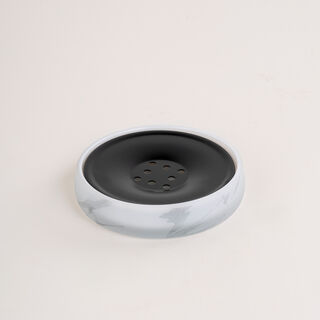 3 Piece Bath Accessories Set Glass Metal Elite Gray