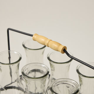 طقم المشروبات من البرتو مكوّن من 6 كاسات مع قاعدة ومسّاكة