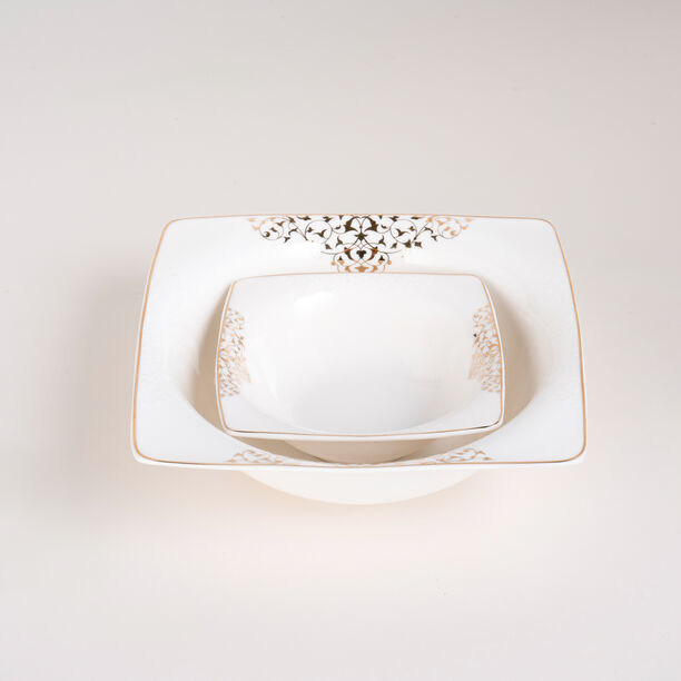 La Mesa gold bone porcelain dinner set 85 pcs image number 6