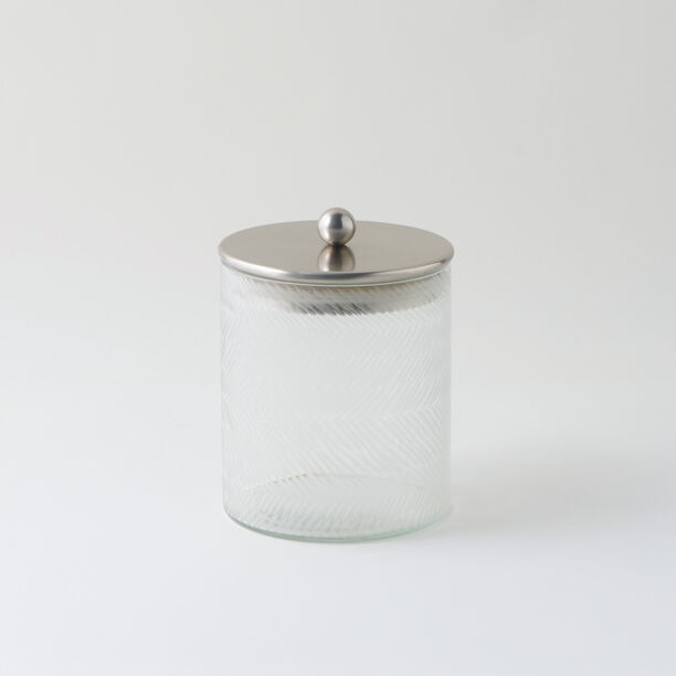 ألبرتو طقم برطمانات زجاج 3 قطع 12*12*14سم، فضي image number 1