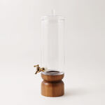 لاميسا موزع مشروبات زجاجي شفاف بقاعدة خشبية 4.3 لتر image number 6