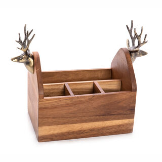 حامل ادوات مائدة خشبي 