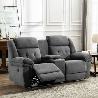 2 Seater dark gray recliner