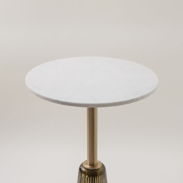 Homez marble side table 46*55cm, olive green image number 1