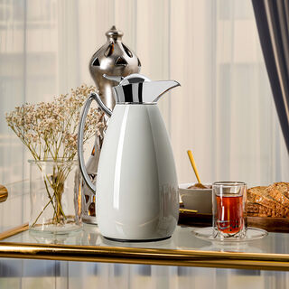 Dallety Steel Flask Grey/Chrome 1L