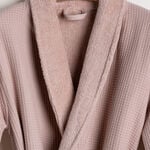 Ambra pink cotton bathrobe L/XL image number 2
