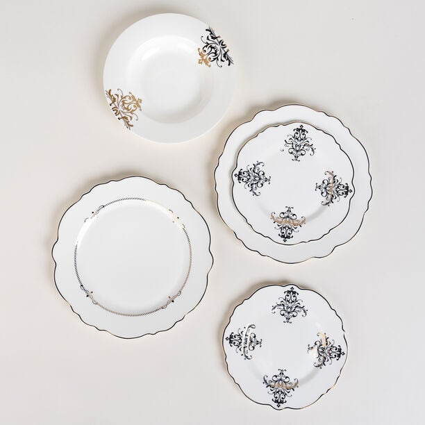 La Mesa white porcelain 18 pc dinner set image number 1