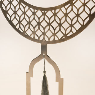Homez Ramadan decorative cresct design, silver 40*9*25cm