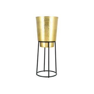Aluminium Hammerd Planter On Stand Gold
