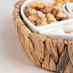 5Pcs Section Tray With Sea Grass Basket image number 3