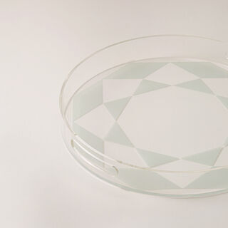 Dallaty Acrylic Serving Plate Taibah Collection 40*40*5Cm