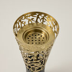 Ambra gold metal arabic calligraphy oud burner with a box and a picker 14*14*28 cm image number 4
