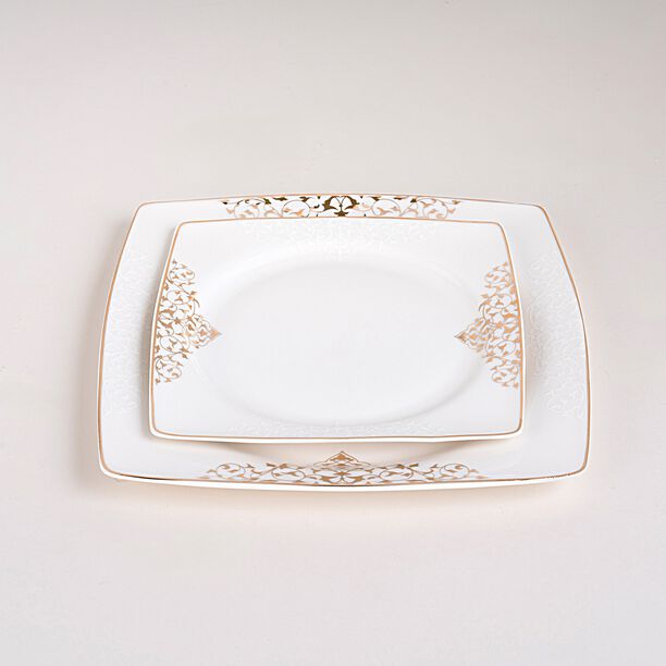 La Mesa gold bone porcelain dinner set 85 pcs image number 7