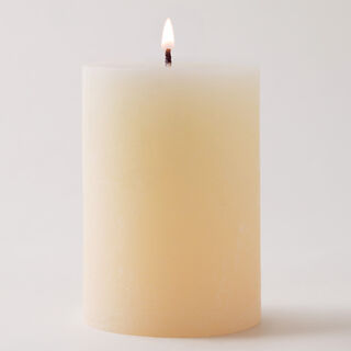 Pillar Candle Sense Rustic Ivory 