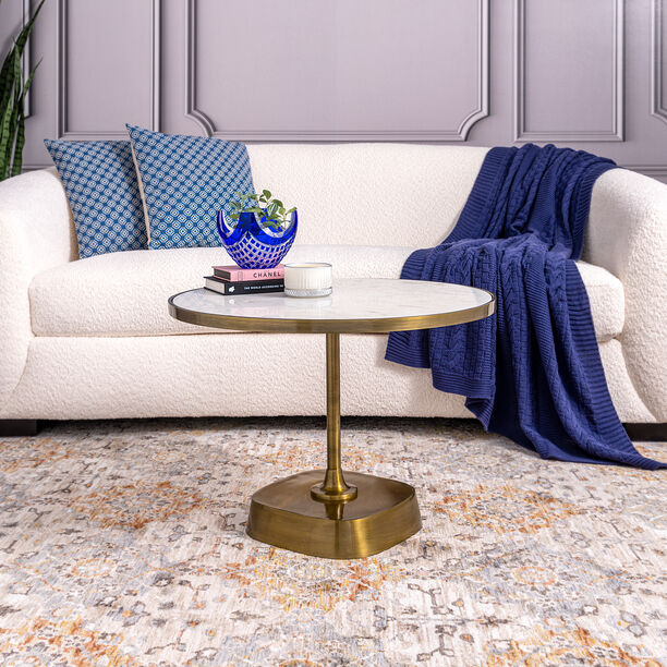 Metal And Marble Coffee Table 60*60*45 cm image number 0