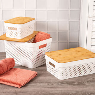 Infinty Basket With Bamboo Lid