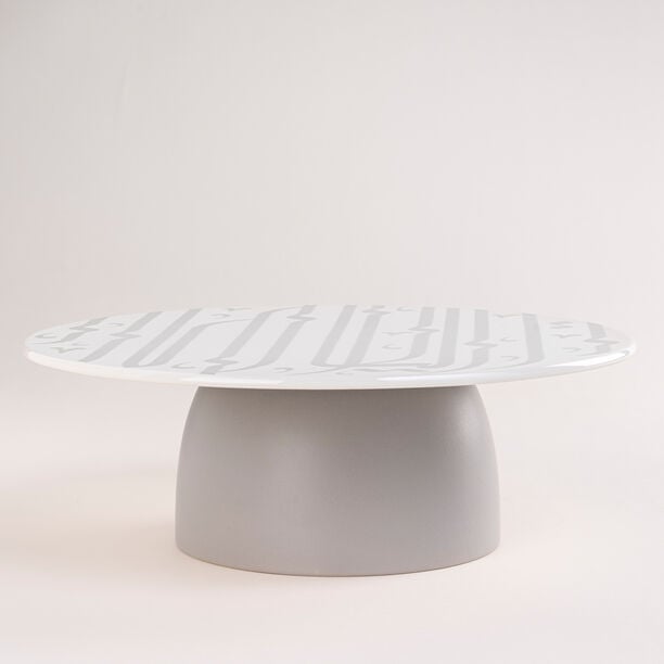 La Mesa grey/white porcelain 1 cake stand image number 1