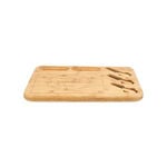 Alberto bamboo cutting board with 3 cheese knives 40*32*2.5 cm image number 2
