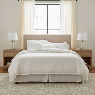 Boutique Blanche 100% Cotton Broderie Anglaise 5pc Comforter set Queen/Full 200*240cm