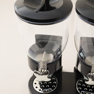 البرتو موزع حبوب مزدوج بلاستيك أسود 2*3500 مل