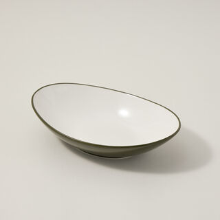 Rio Oval Bowl 2 Pieces Set Green Glaze
