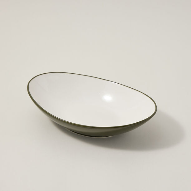 Rio Oval Bowl 2 Pieces Set Green Glaze image number 2
