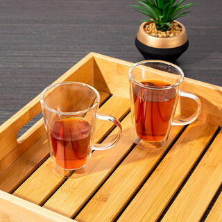 Mug Set 2 Pieces Double Wall Plain 200Ml Veer