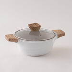 ألبرتو طقم قدور ألومنيوم 7 قطع، أبيض image number 4