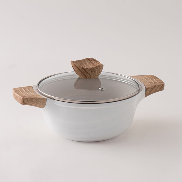 ألبرتو طقم قدور ألومنيوم 7 قطع، أبيض image number 4