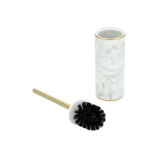 Homez gold with marble effect toilet brush holder