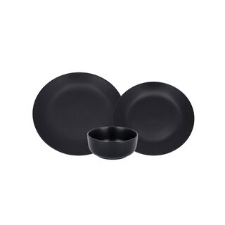 La Mesa black stoneware 18 pc Dinner set