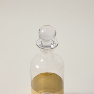 Decanter With Gold Dense Grid Cutting
