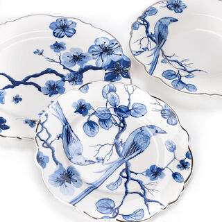 Blue Flwr 18 Pcs Dinner Set 