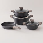 ألبرتو طقم قدور ألومنيوم 7 قطع، أخضر image number 0