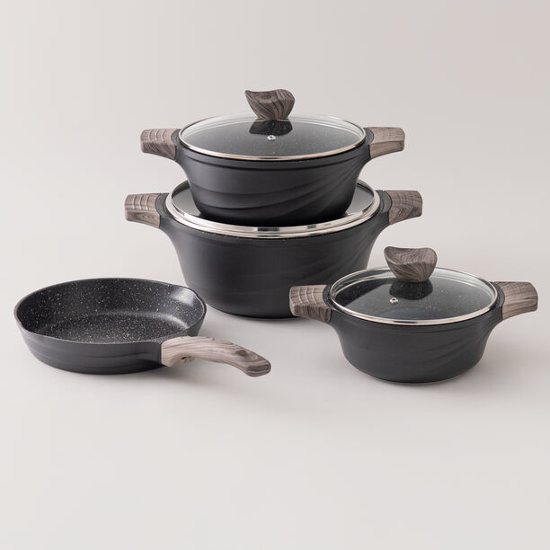 ألبرتو طقم قدور ألومنيوم 7 قطع، أخضر image number 0