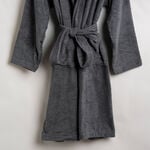 Ultra soft bathrobe, gray size S/M image number 4