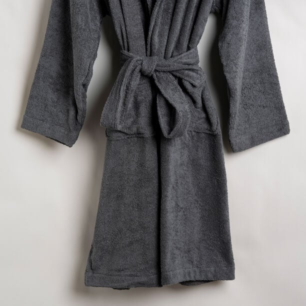 Ultra soft bathrobe, gray size S/M image number 4