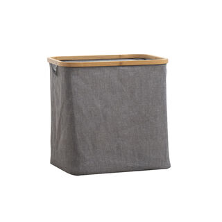 Fabric & Bamboo Basket&nbsp; 38*26*26Cm