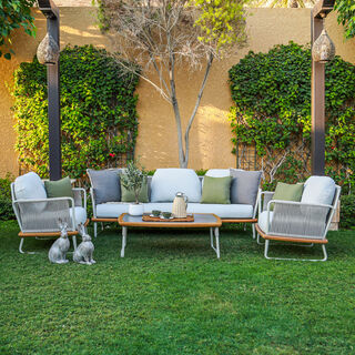 Romeo 4pcs sofa set with coffee table, beige