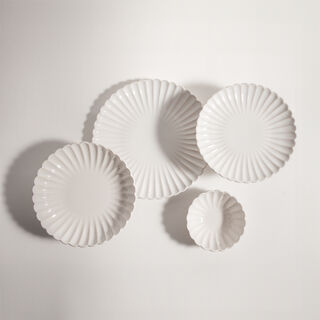 la mesa glaze cream white porcelain 16 Pcs dinner set